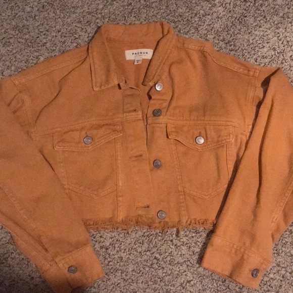 dark yellow denim jacket